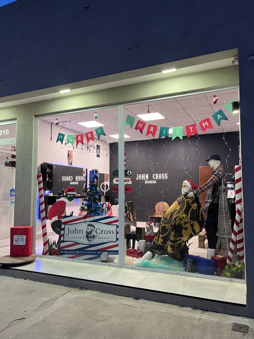 concurso vidrieras navideñas john cross barbería